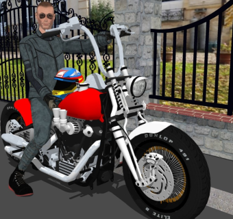 骑摩托车精细人物模型 (6)